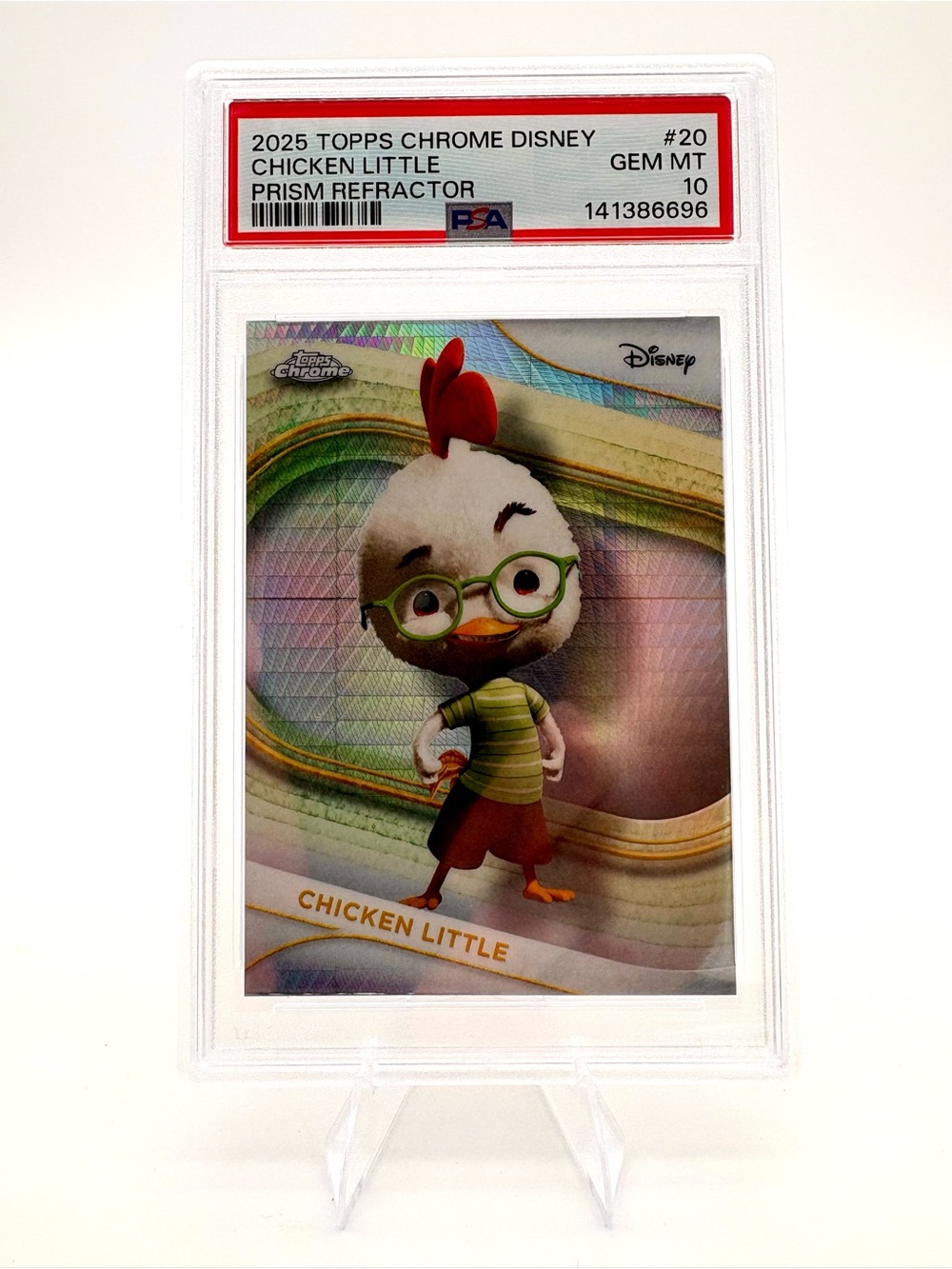 2025 Topps Chrome Disney Chicken Little #20 Prism Refractor ***PSA 10***